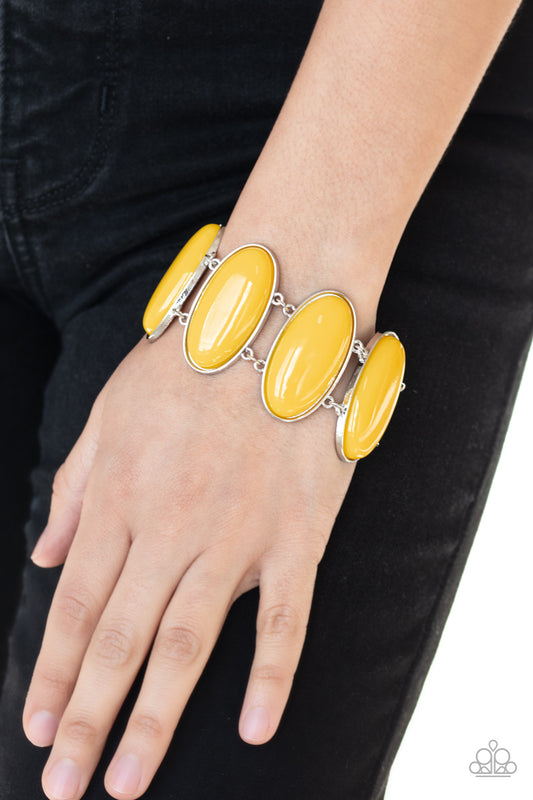 Paparazzi Power Pop - Yellow Bracelet 