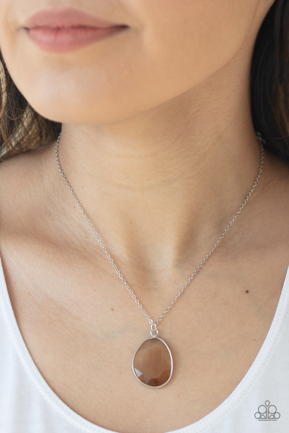 Icy Opalescence - Brown Necklace 