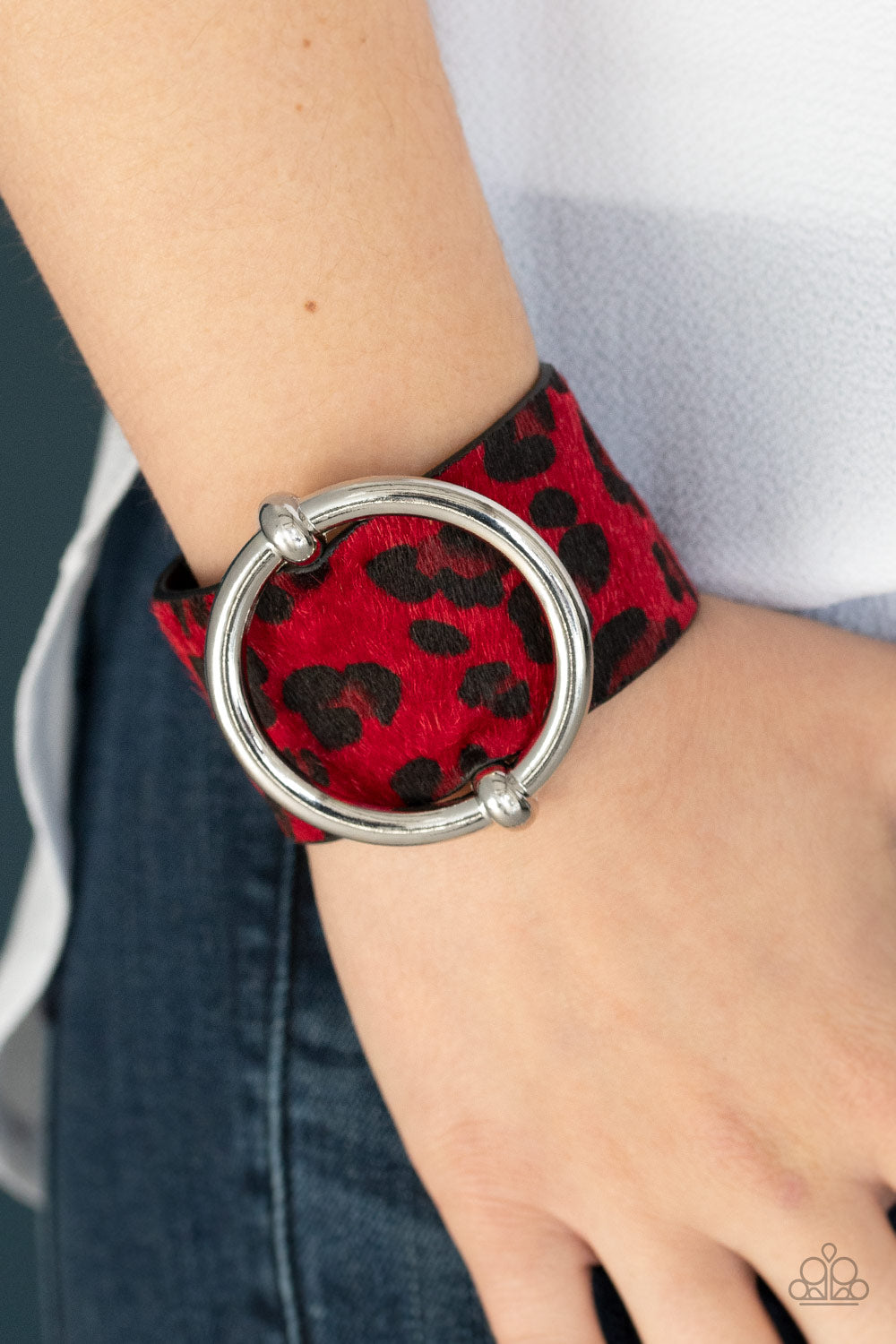 Paparazzi Asking FUR Trouble - Red Urban Bracelet 