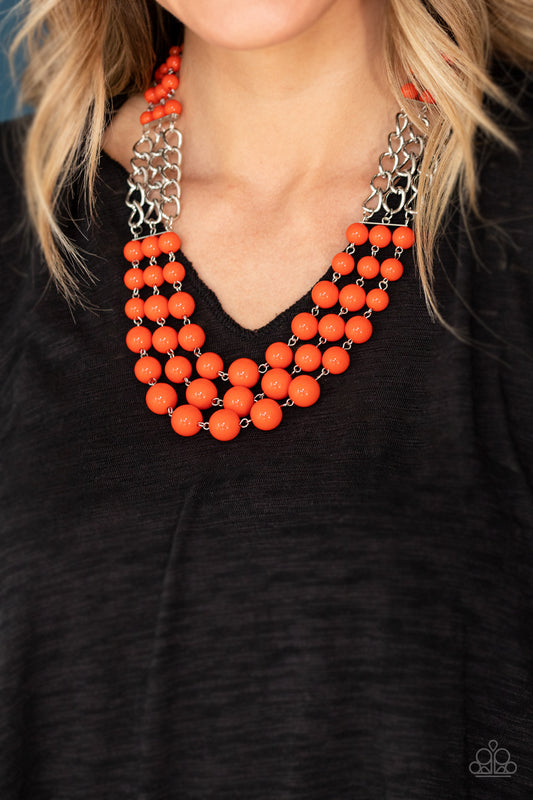 Paparazzi A La Vogue - Orange Necklace 