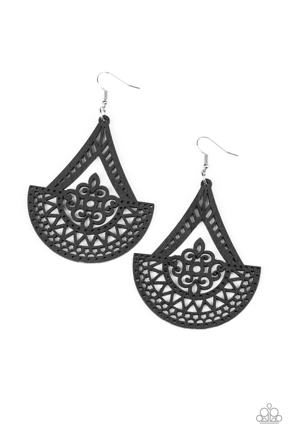 Paparazzi Tiki Sunrise - Black Earrings 