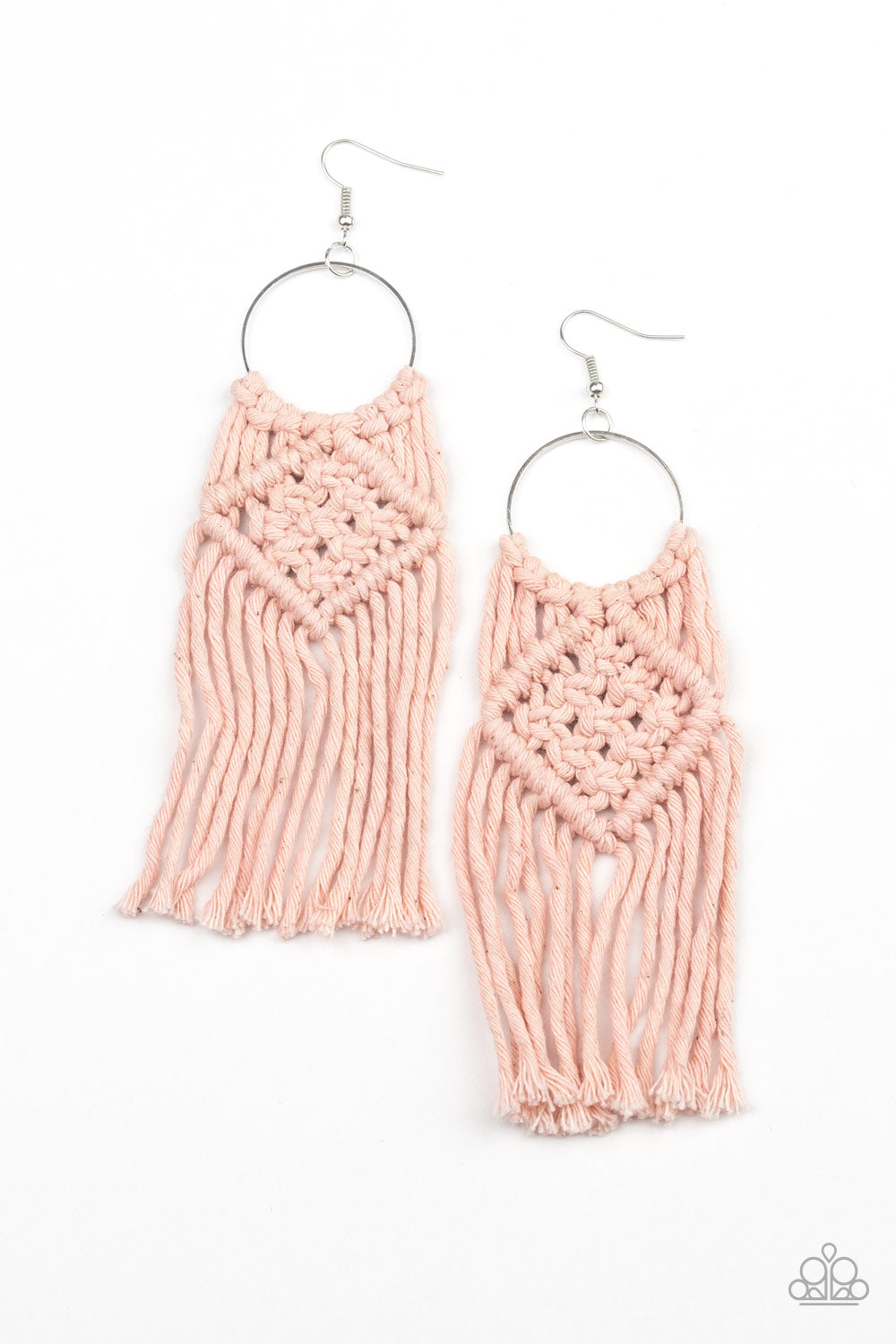 Paparazzi Macrame Rainbow - Pink Earring