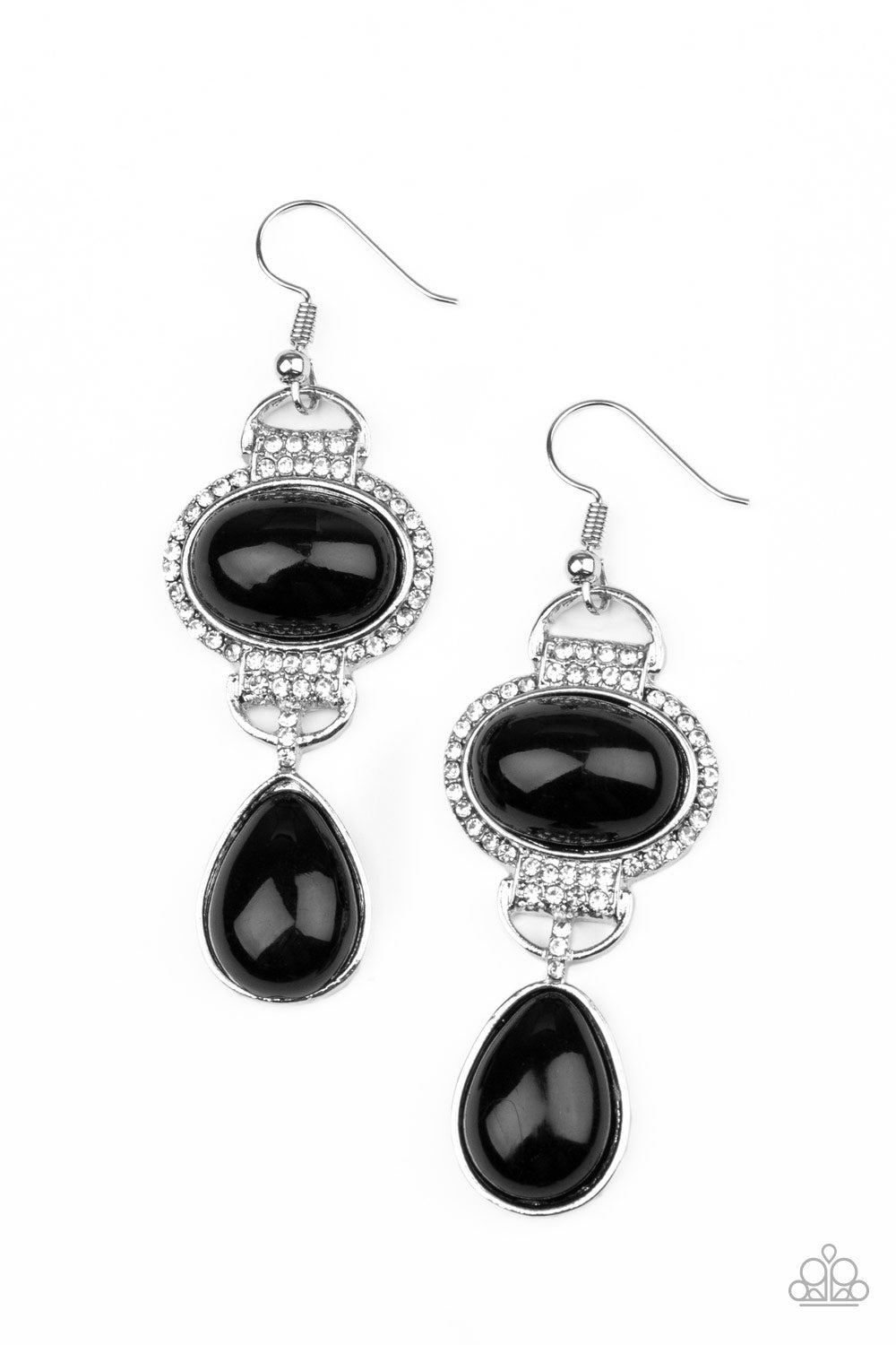 Paparazzi Icy Shimmer - Black Earrings