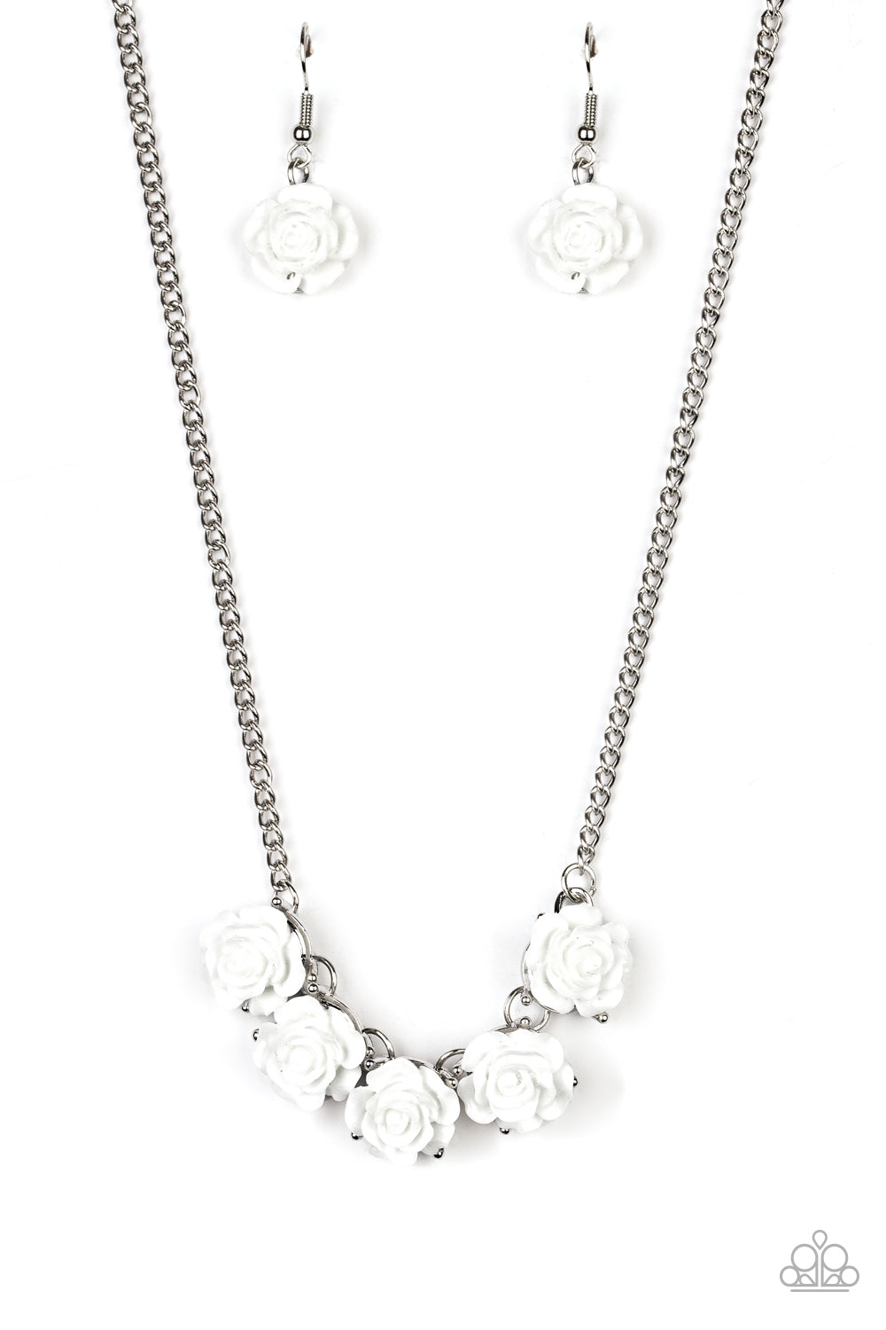 Paparazzi Garden Party Posh - White Necklace 