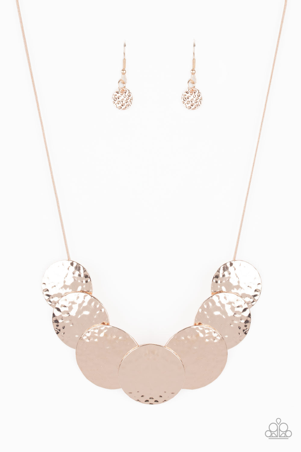 Paparazzi RADIAL Waves - Rose Gold Necklace 