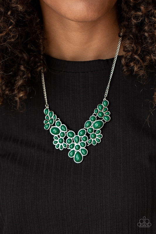 Paparazzi Bohemian Banquet - Green Necklace 