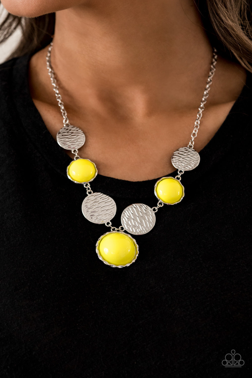 Paparazzi Bohemian Bombshell - Yellow Necklace 