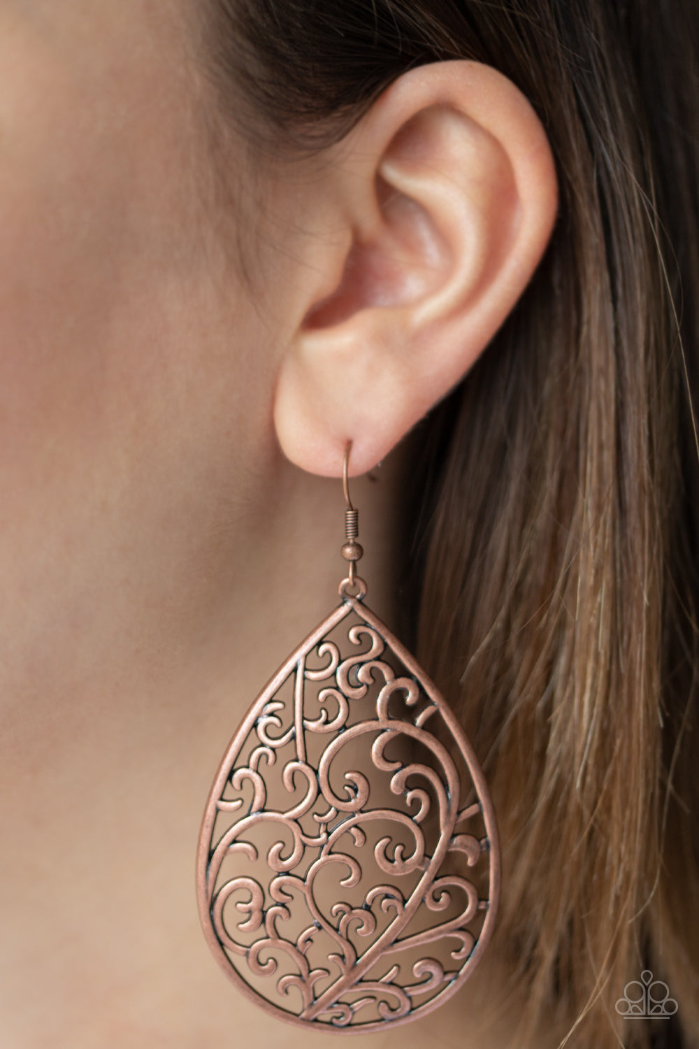 Paparazzi Grapevine Grandeur - Copper Earrings 