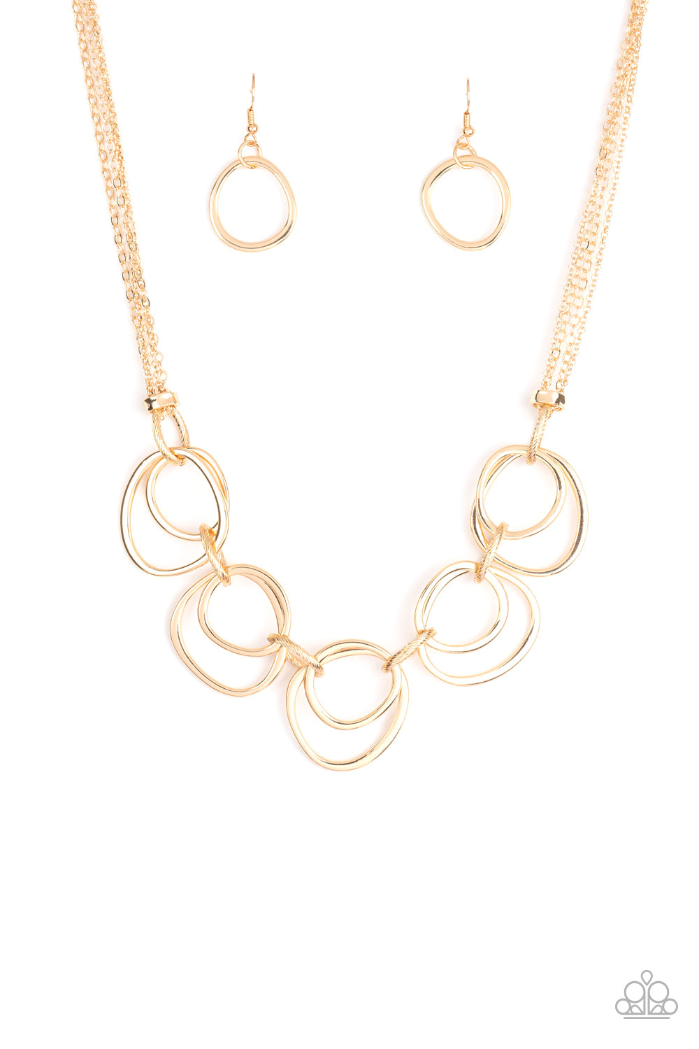 Paparazzi Asymmetrical Adornment - Gold Necklace 