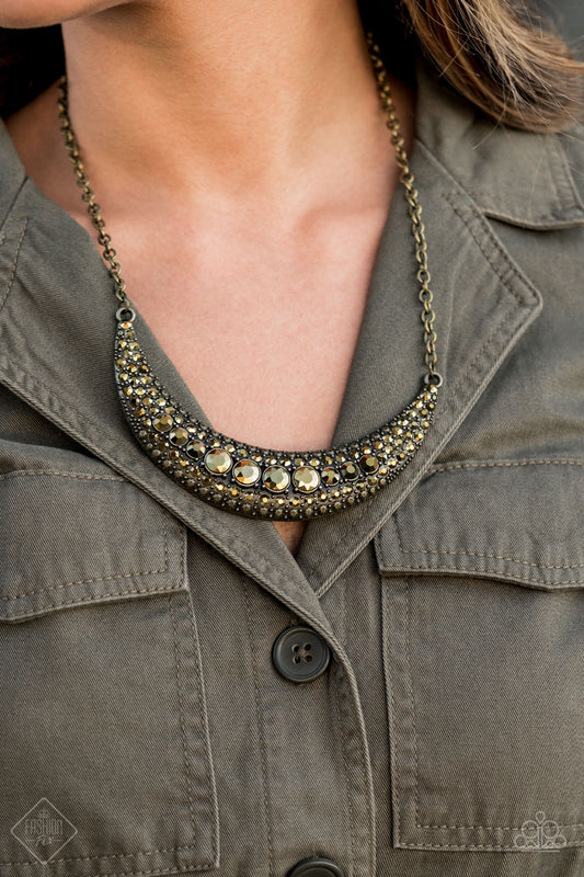 Paparazzi Moon Child Magic - Brass Necklace 