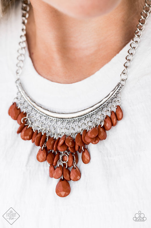 Rio Rainfall - Brown Necklace