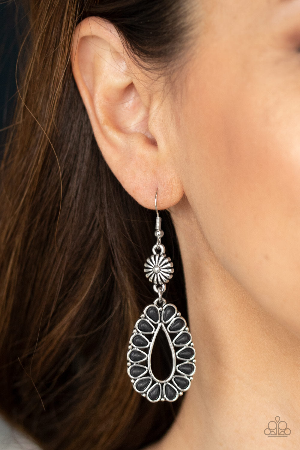 Stone Orchard - Black Earrings