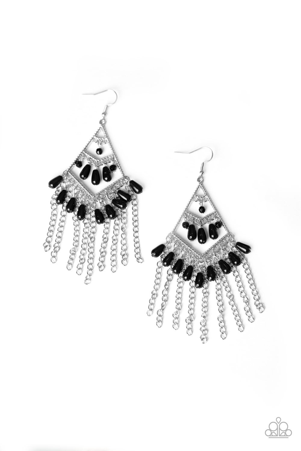 Trending Transcendence - Black Earrings 