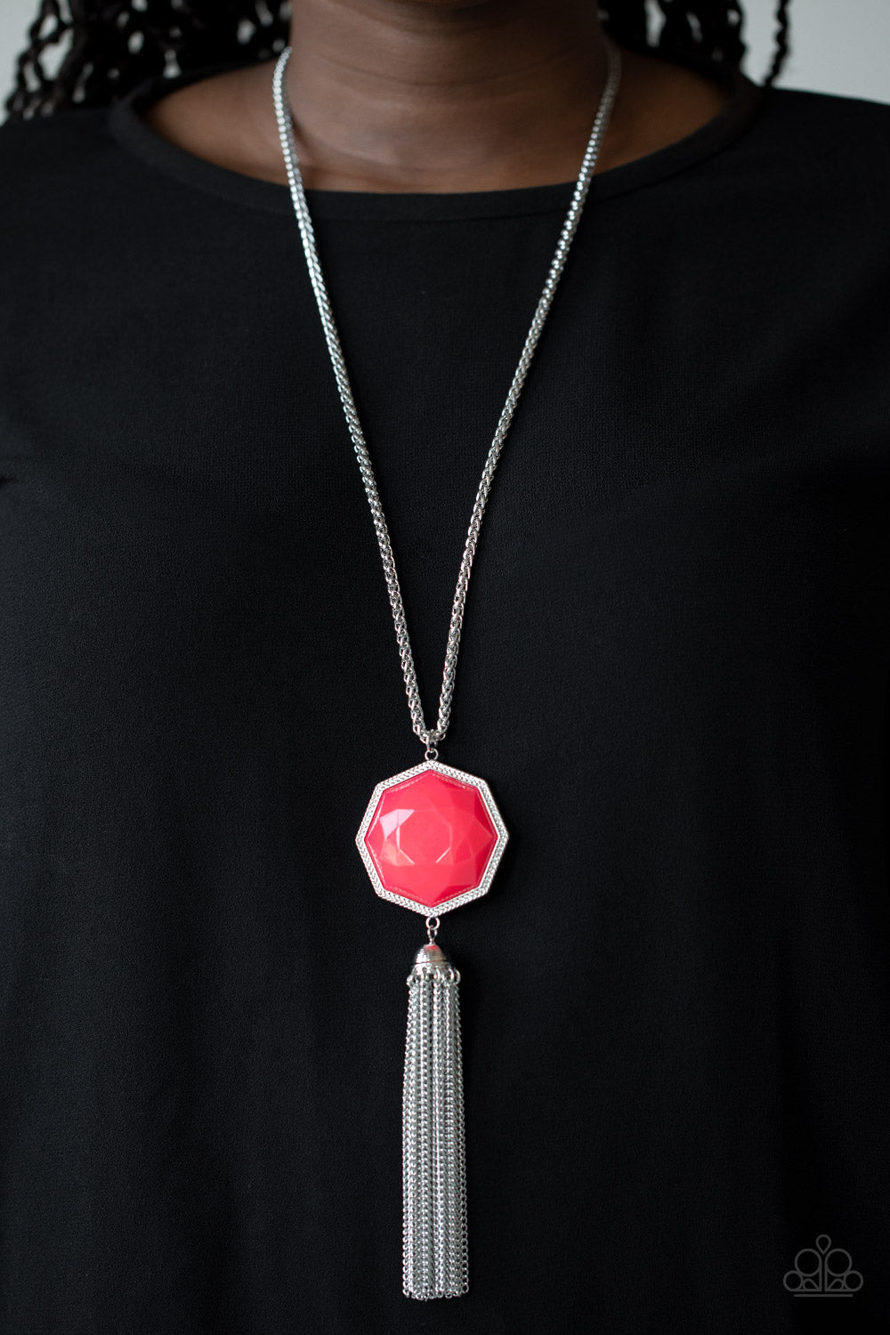 Paparazzi Prismatically Polygon - Pink Necklace 