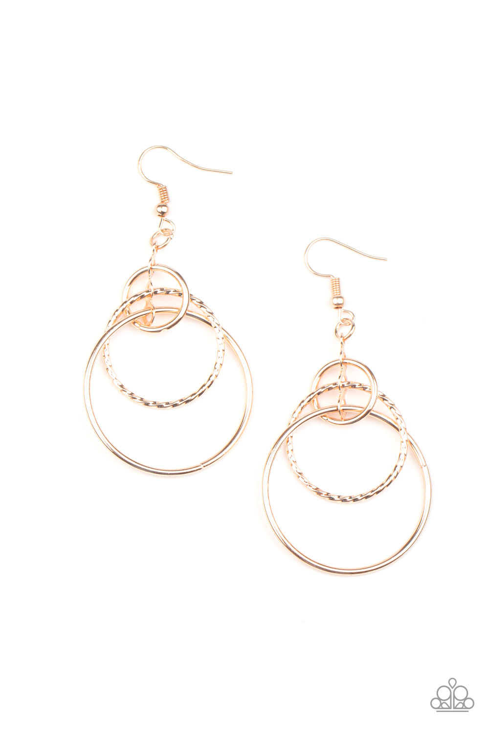 Three Ring Couture - Rose Gold Earrings 