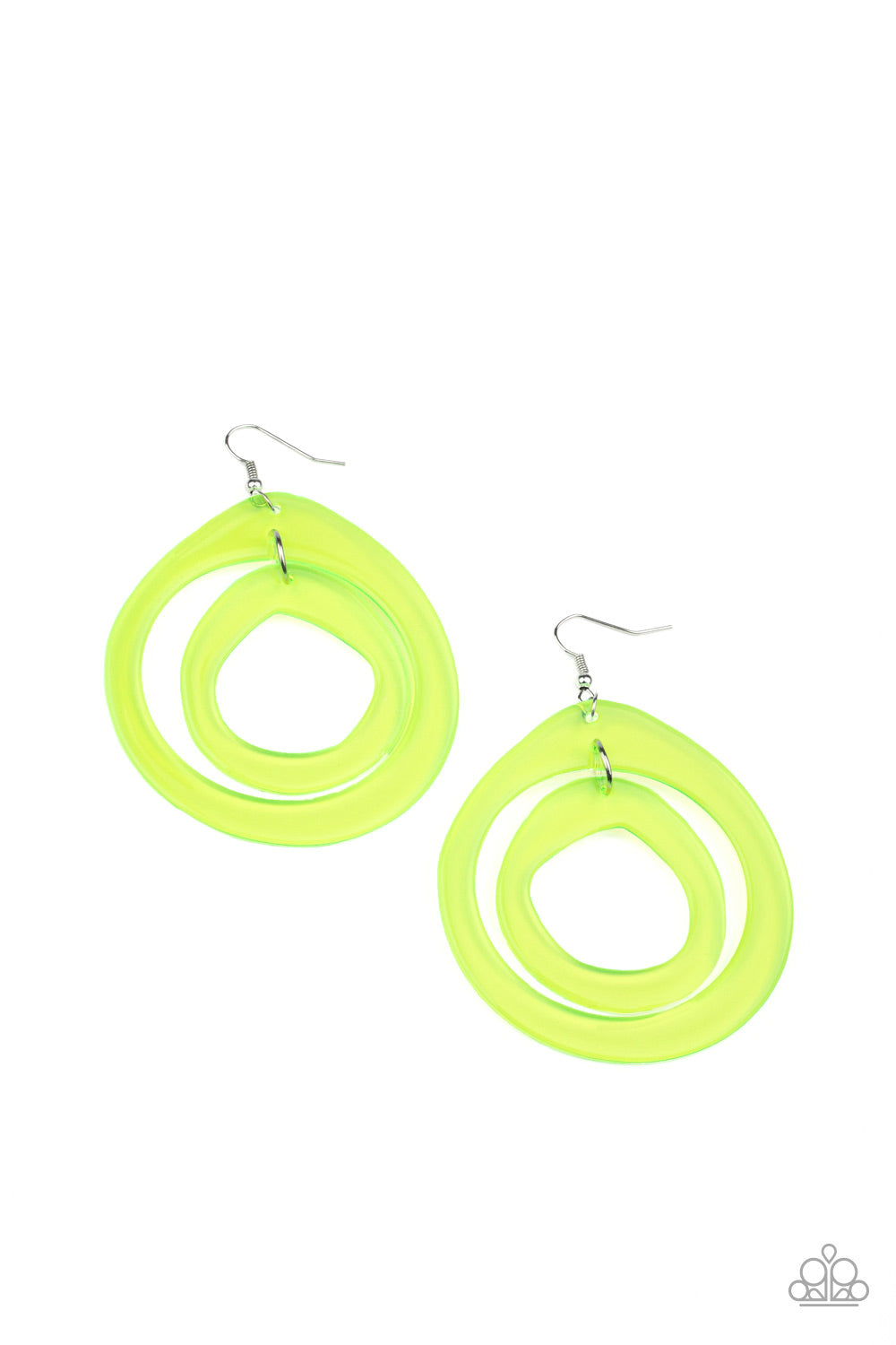 Paparazzi Show Your True NEONS - Yellow Earrings 