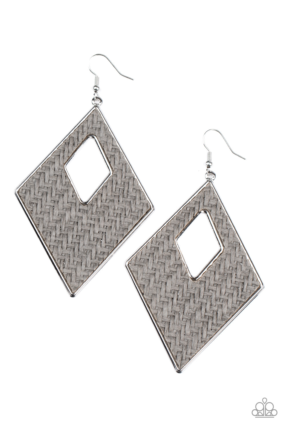 Paparazzi Woven Wanderer - Silver Earrings