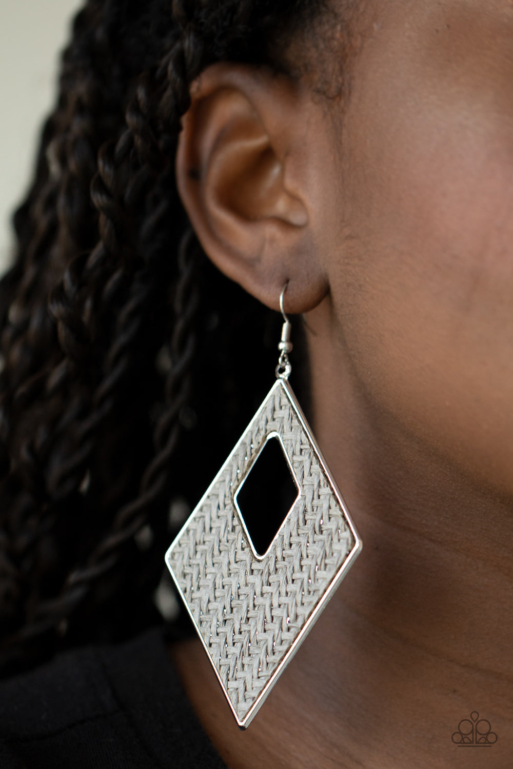 Paparazzi Woven Wanderer - Silver Earrings