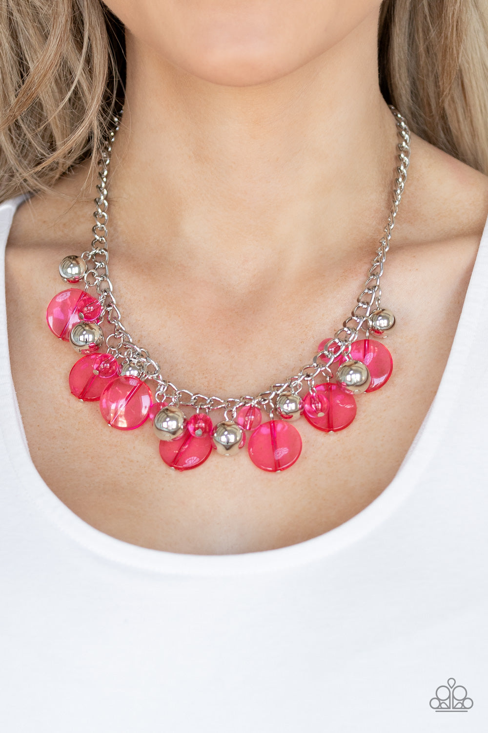 Paparazzi Gossip Glam - Pink Necklace 