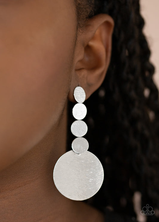 Paparazzi Idolized Illumination - Silver Earrings 