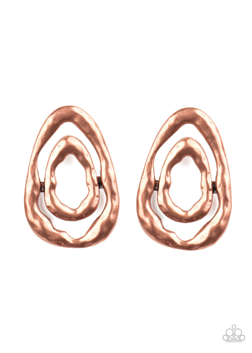 Paparazzi Ancient Ruins - Copper Post Earrings 