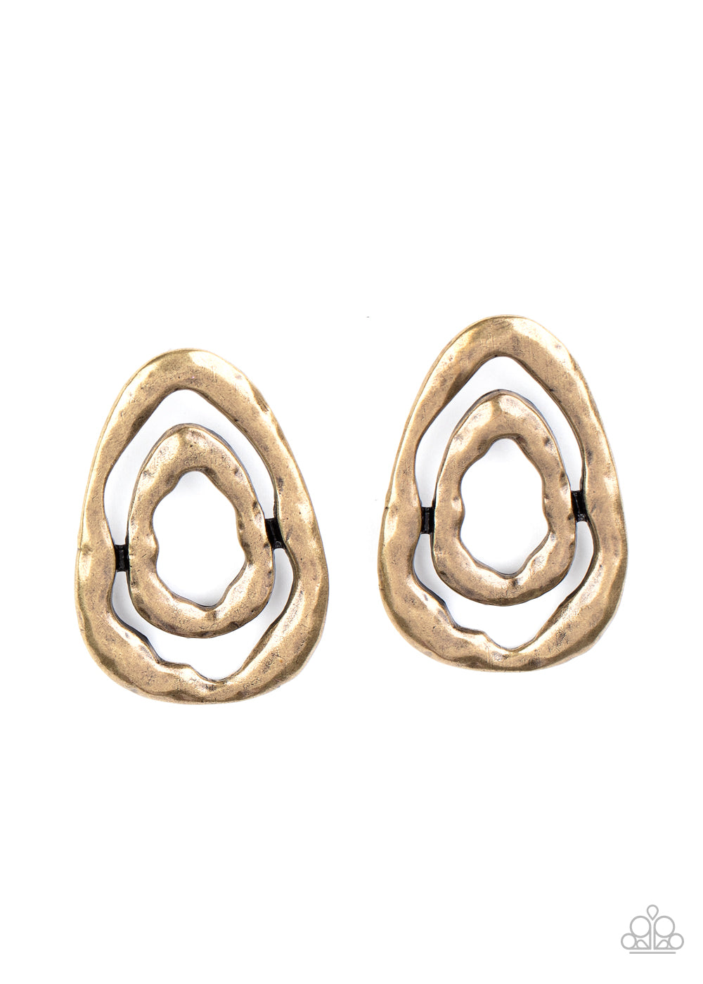 Ancient Ruins - Brass Post Earrings 