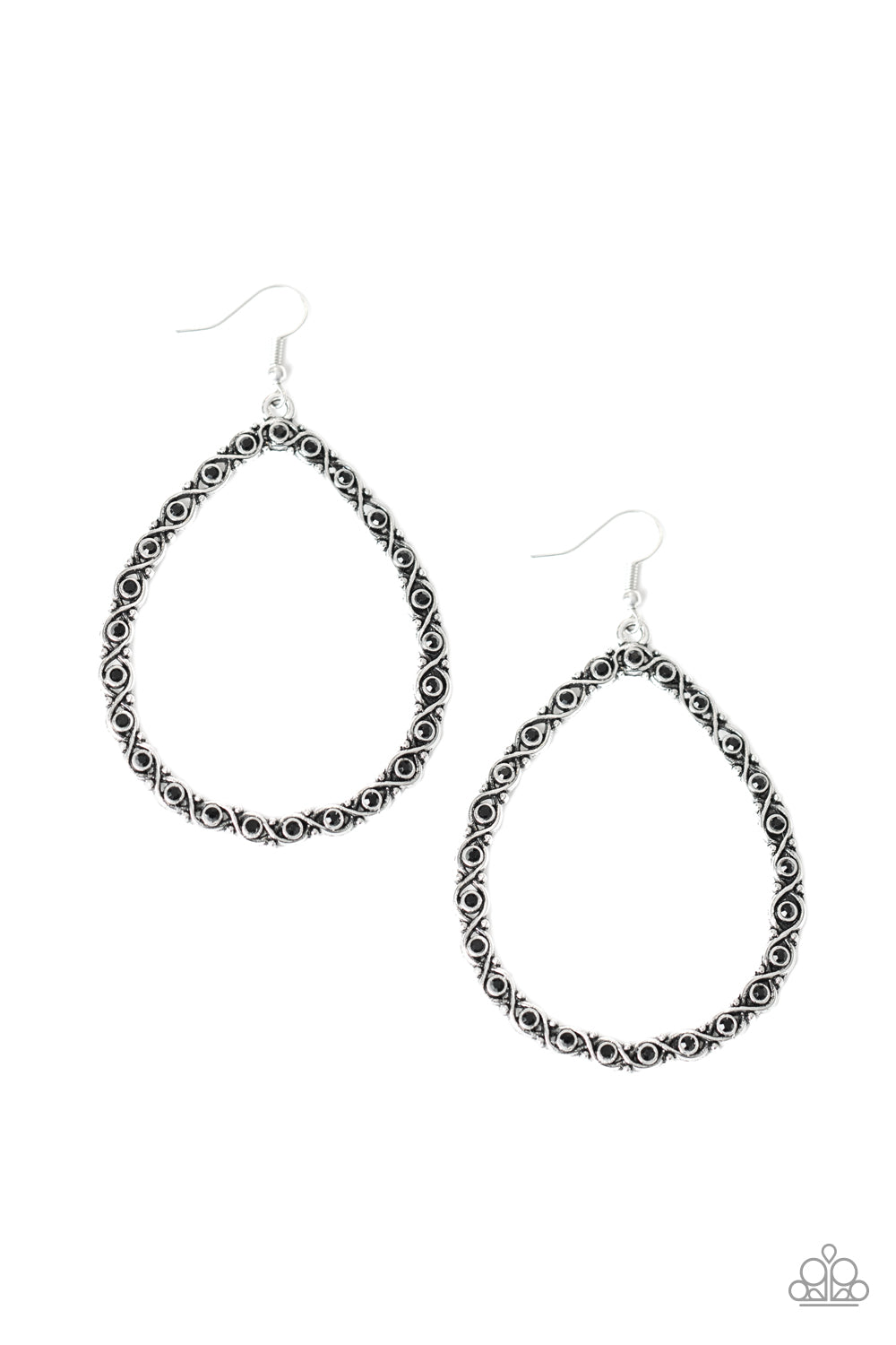 Paparazzi Galaxy Gardens - Black Earrings 