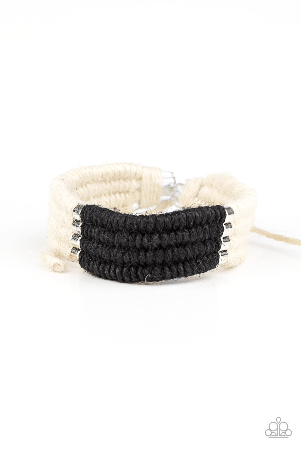 Paparazzi Hot Cross BUNGEE - Black Urban Bracelet 