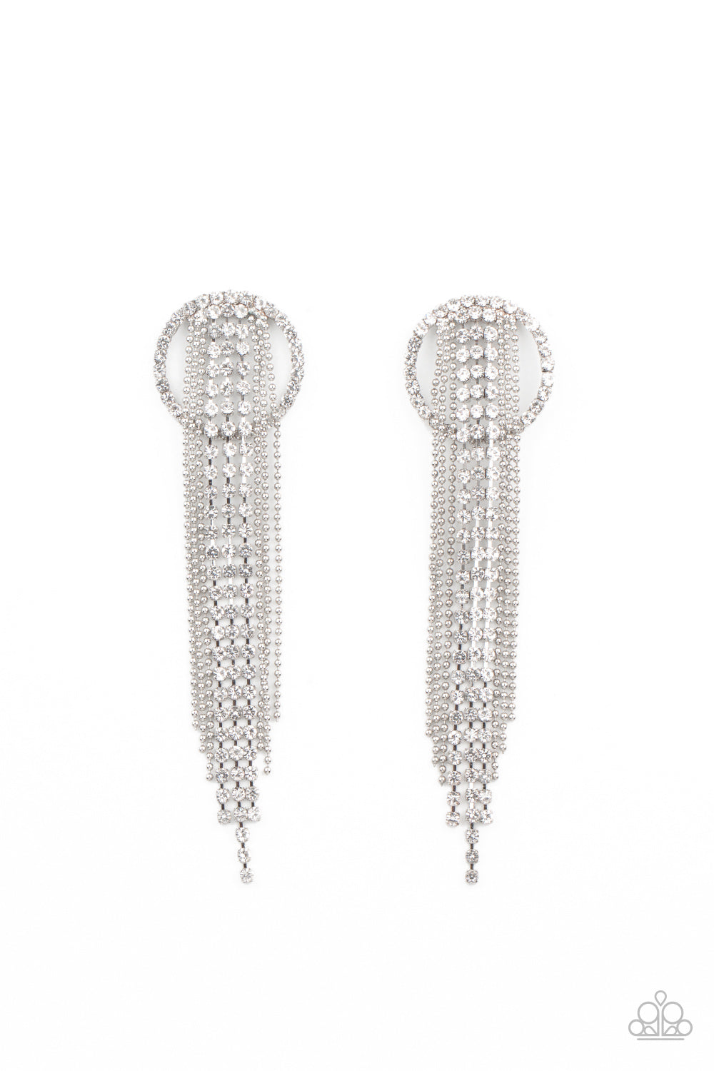 Dazzle by Default - White Post Earrings 