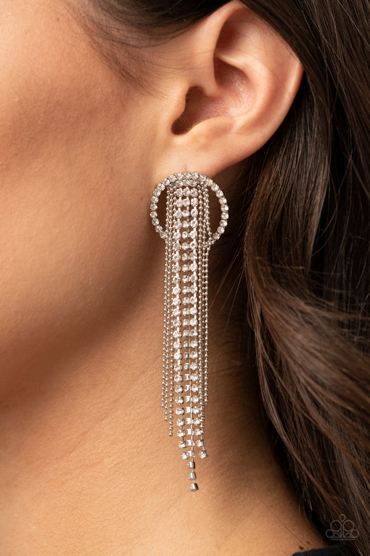 Dazzle by Default - White Post Earrings 