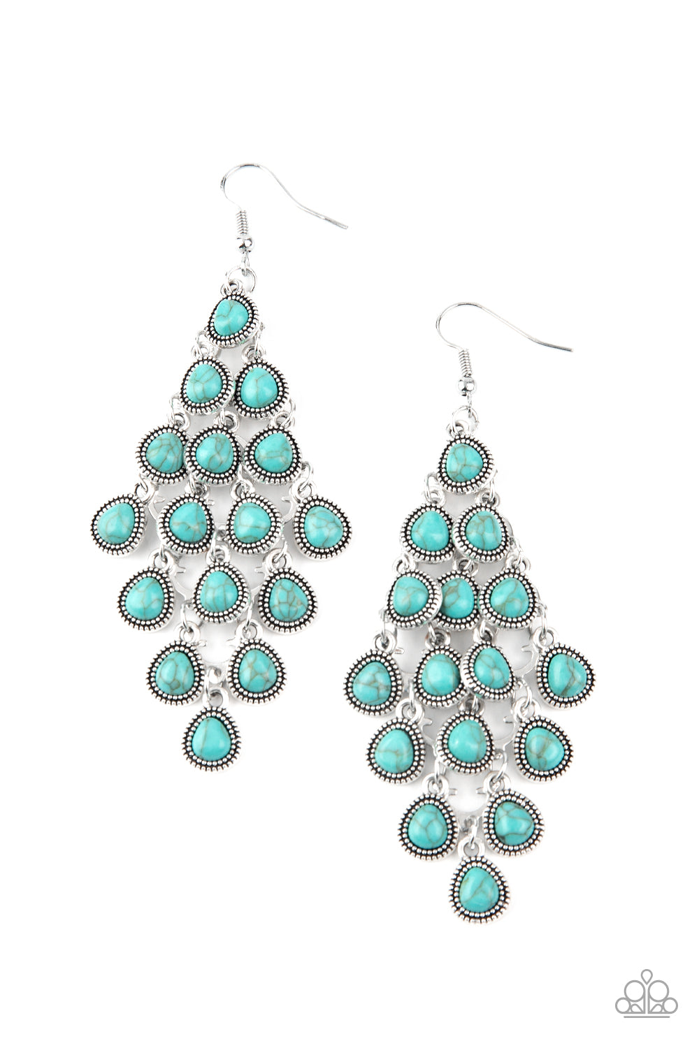 Rural Rainstorms - Blue Earrings 