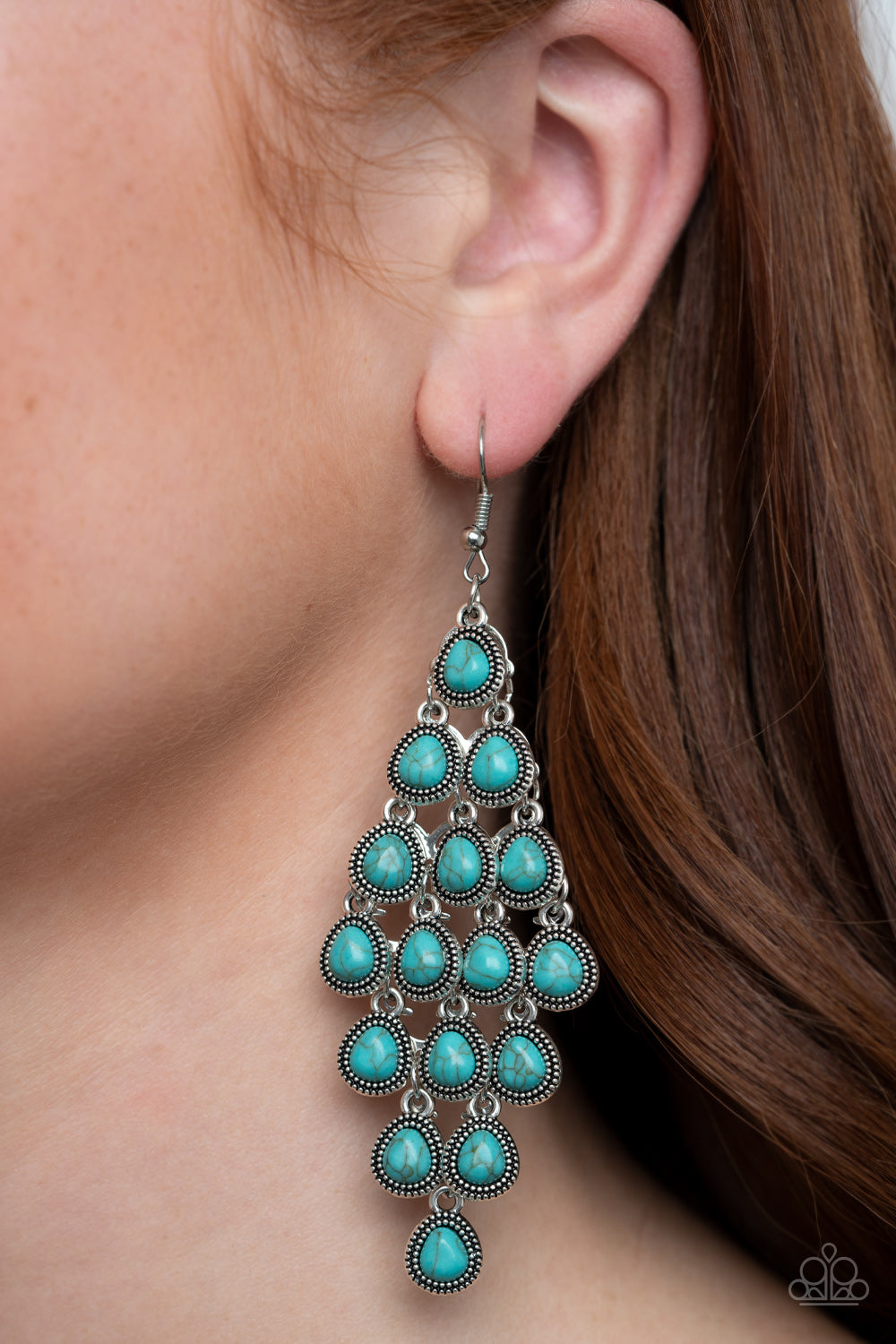 Rural Rainstorms - Blue Earrings 