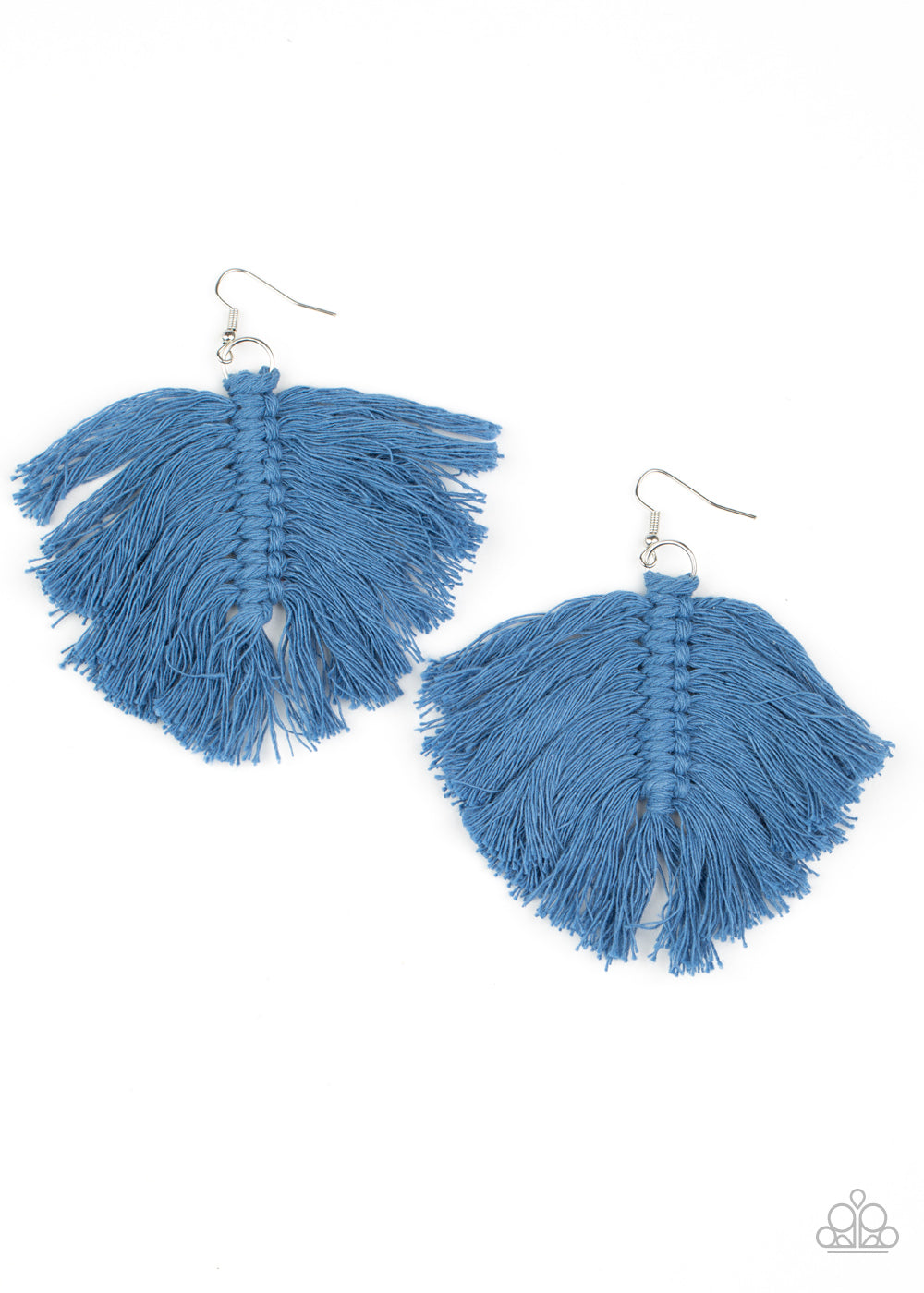 Paparazzi Macrame Mamba - Blue Earring