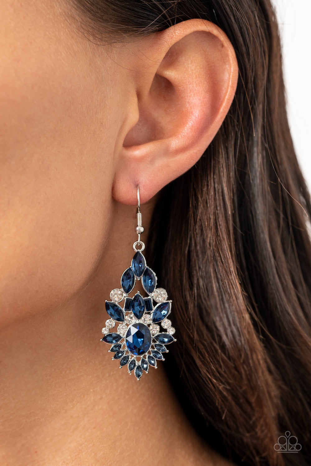 Ice Castle Couture - Blue Earrings 