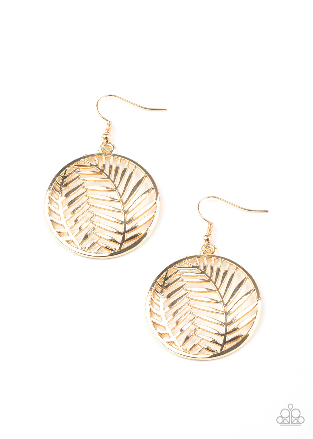 Paparazzi Palm Perfection - Gold Earrings 