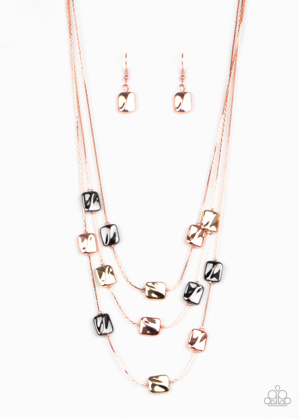 Paparazzi Downtown Reflections - Copper Necklace 