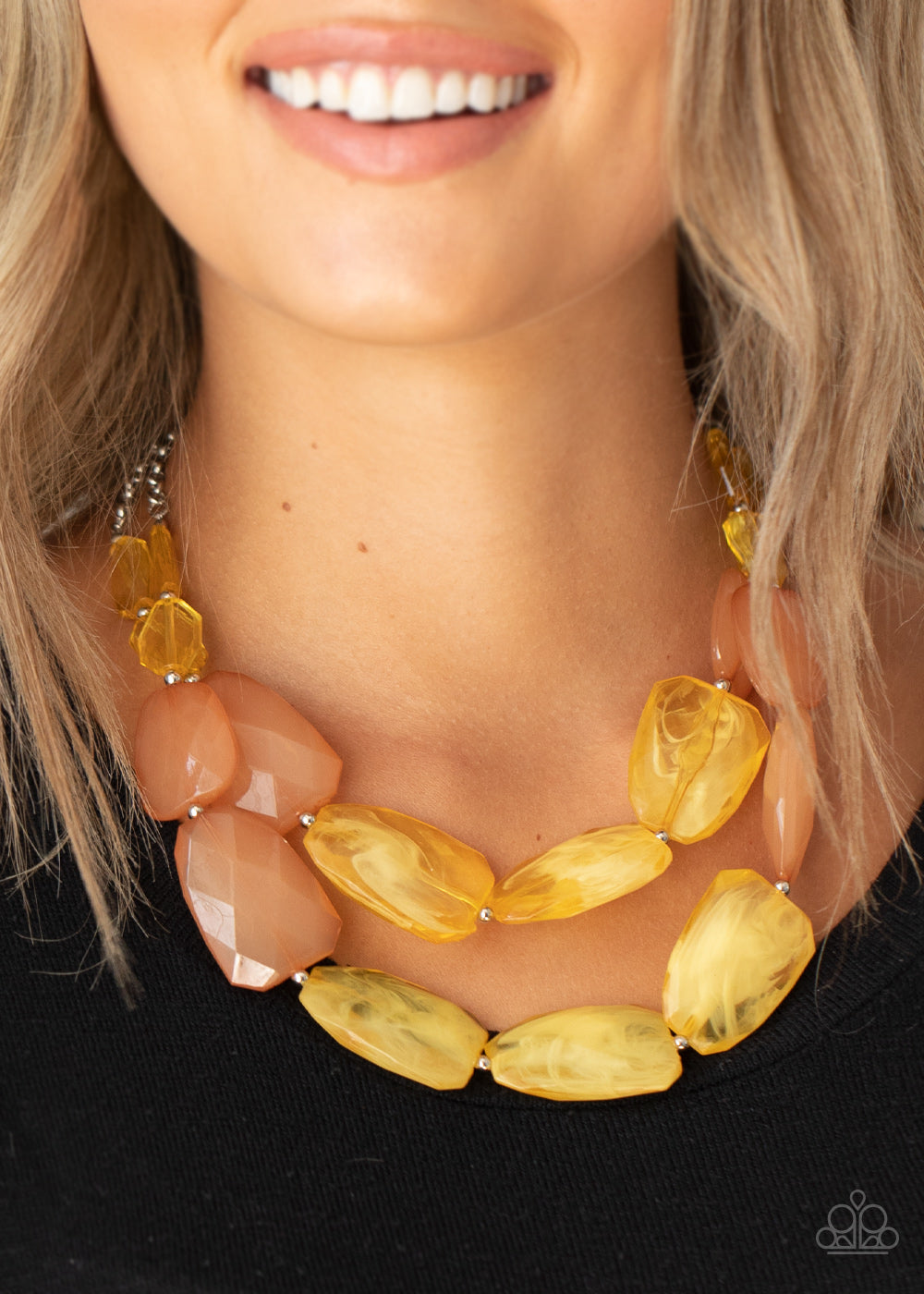 Gives Me Chills - Yellow Necklace - Kingdom Bling Showroom