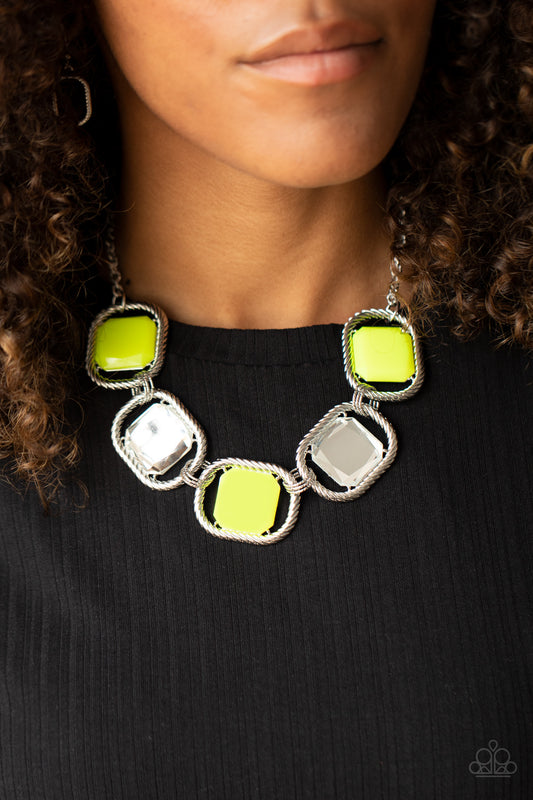 Paparazzi Pucker Up - Yellow Necklace 