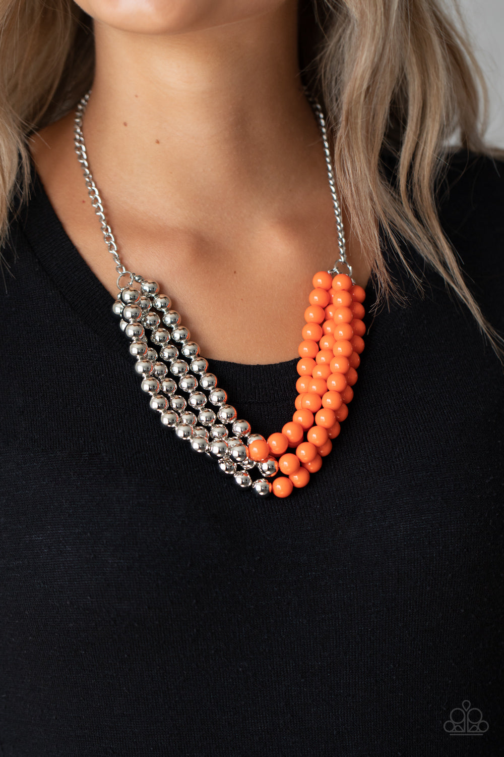 Paparazzi Layer After Layer - Orange Necklace 