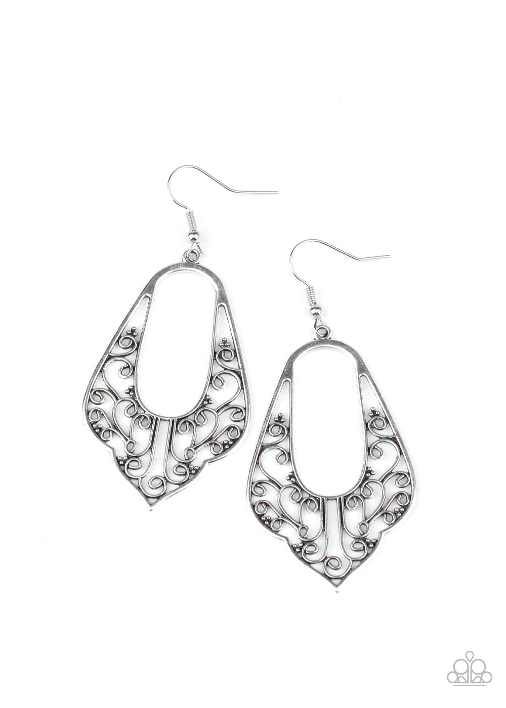 Paparazzi Grapevine Glamour - Silver Earrings 