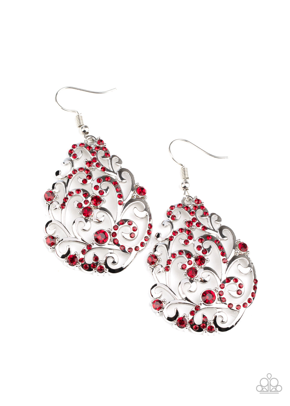 Paparazzi Winter Garden - Red Earrings 