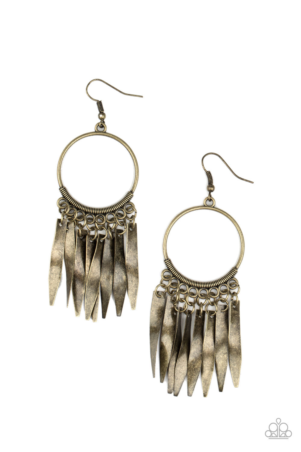 Paparazzi Let GRIT Be! - Brass Earrings 