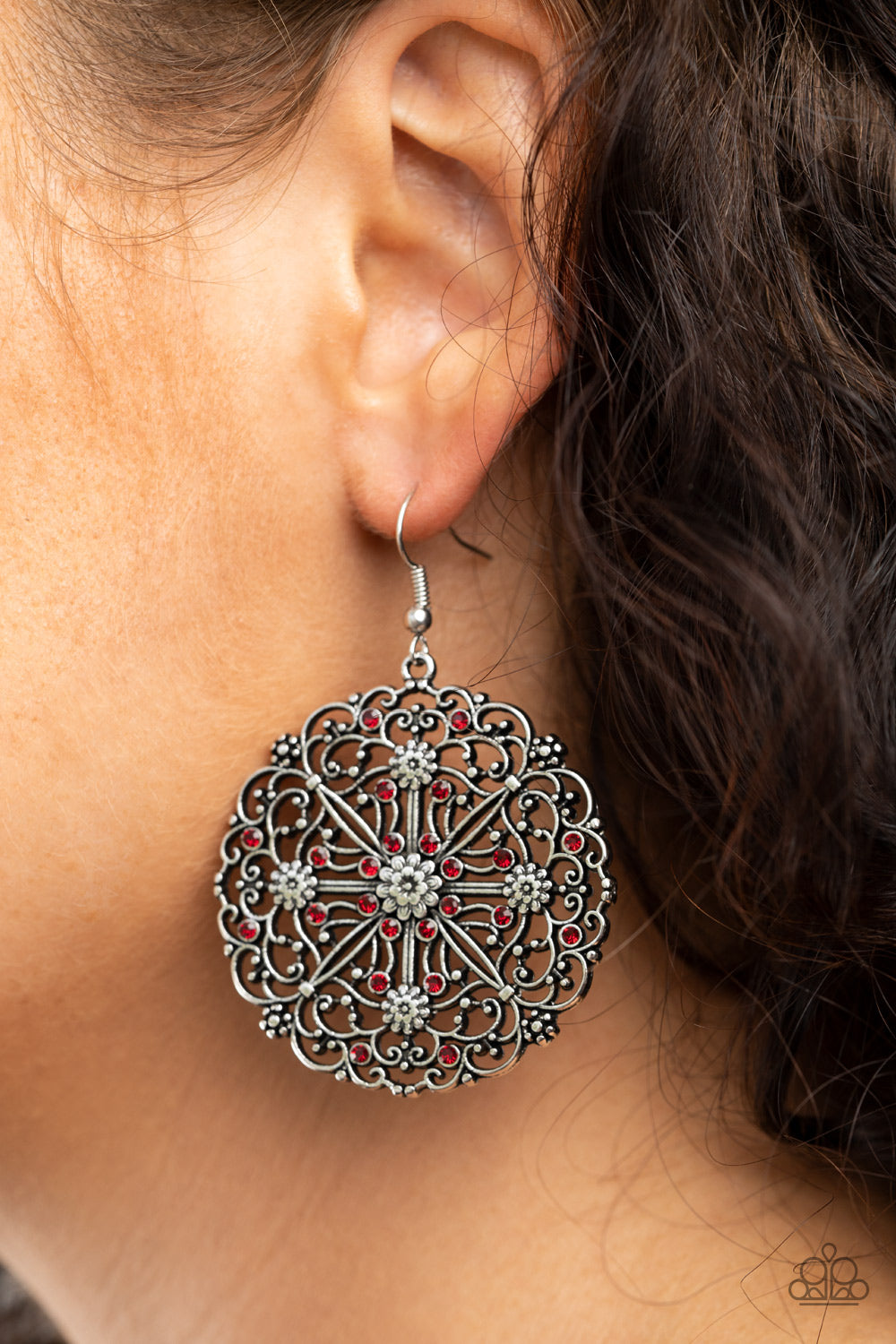 Paparazzi Oh MANDALA! - Red Earrings 