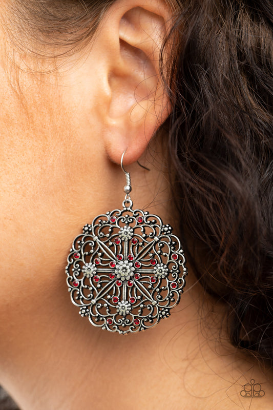 Paparazzi Oh MANDALA! - Red Earrings 