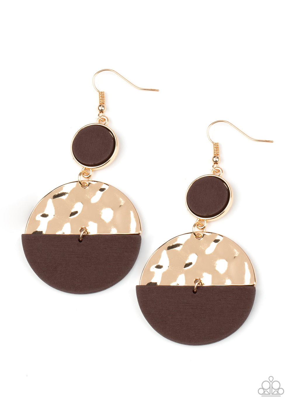 Paparazzi Natural Element - Gold Earrings 