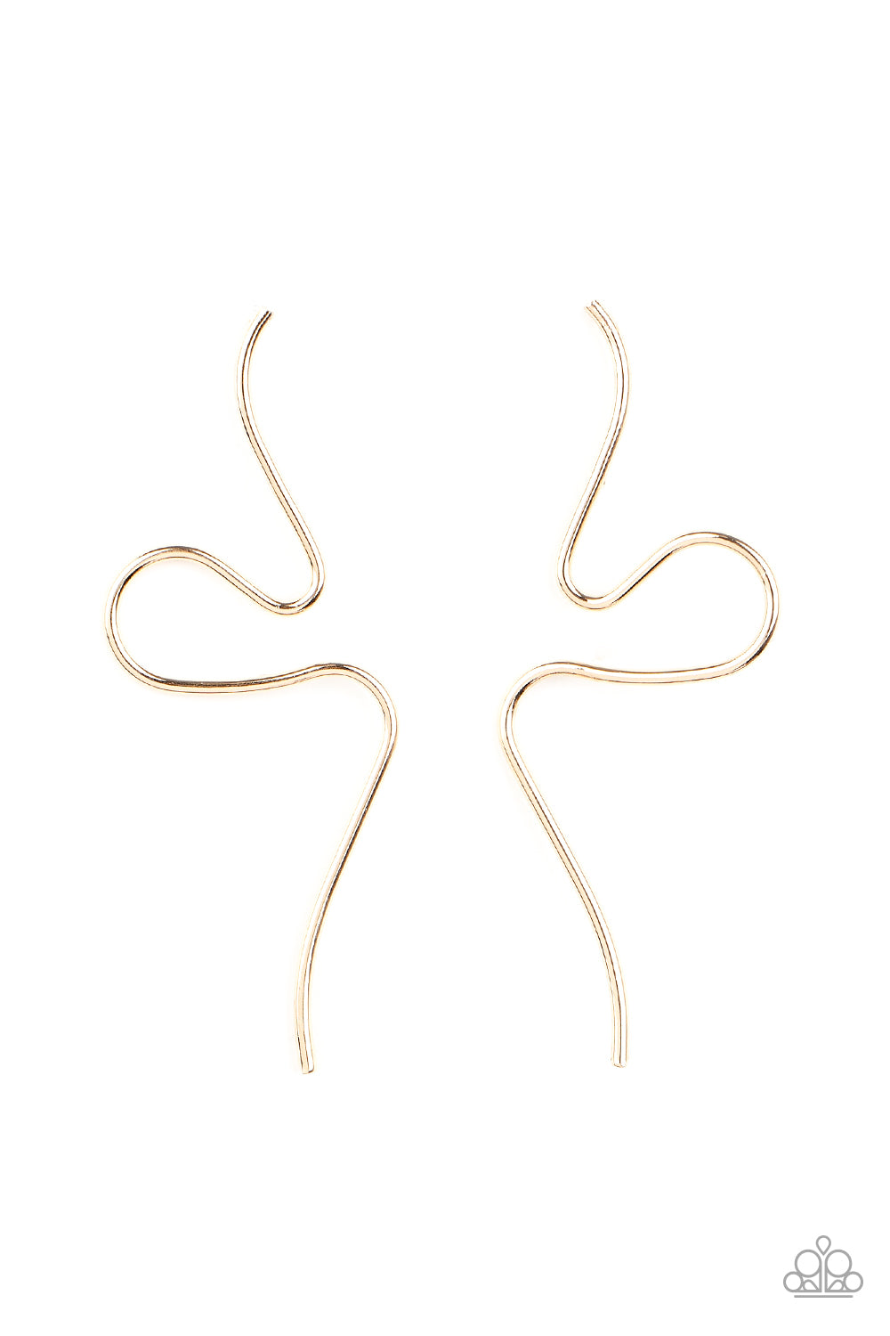 Paparazzi Heavy Metal Minimalist - Gold Earrings 