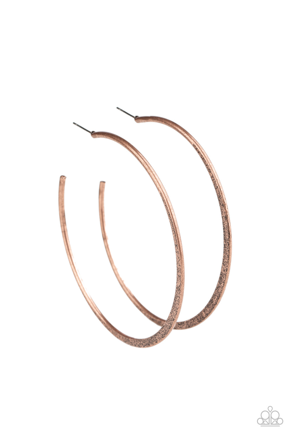 Paparazzi Flat Spin - Copper Hoop Earrings 