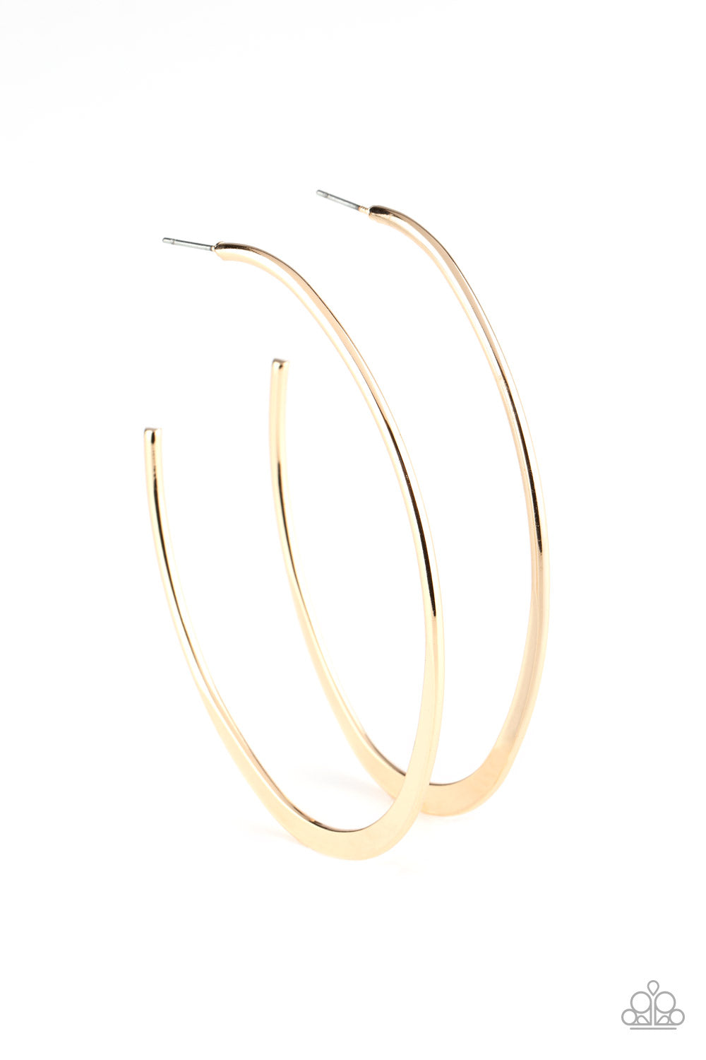 Flatlined - Gold Hoop Earrings