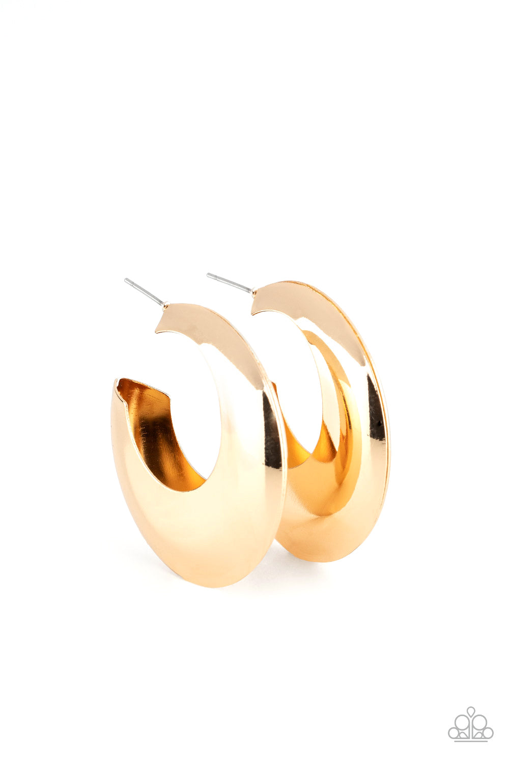 Paparazzi Chic CRESCENTO - Gold Hoop Earrings 