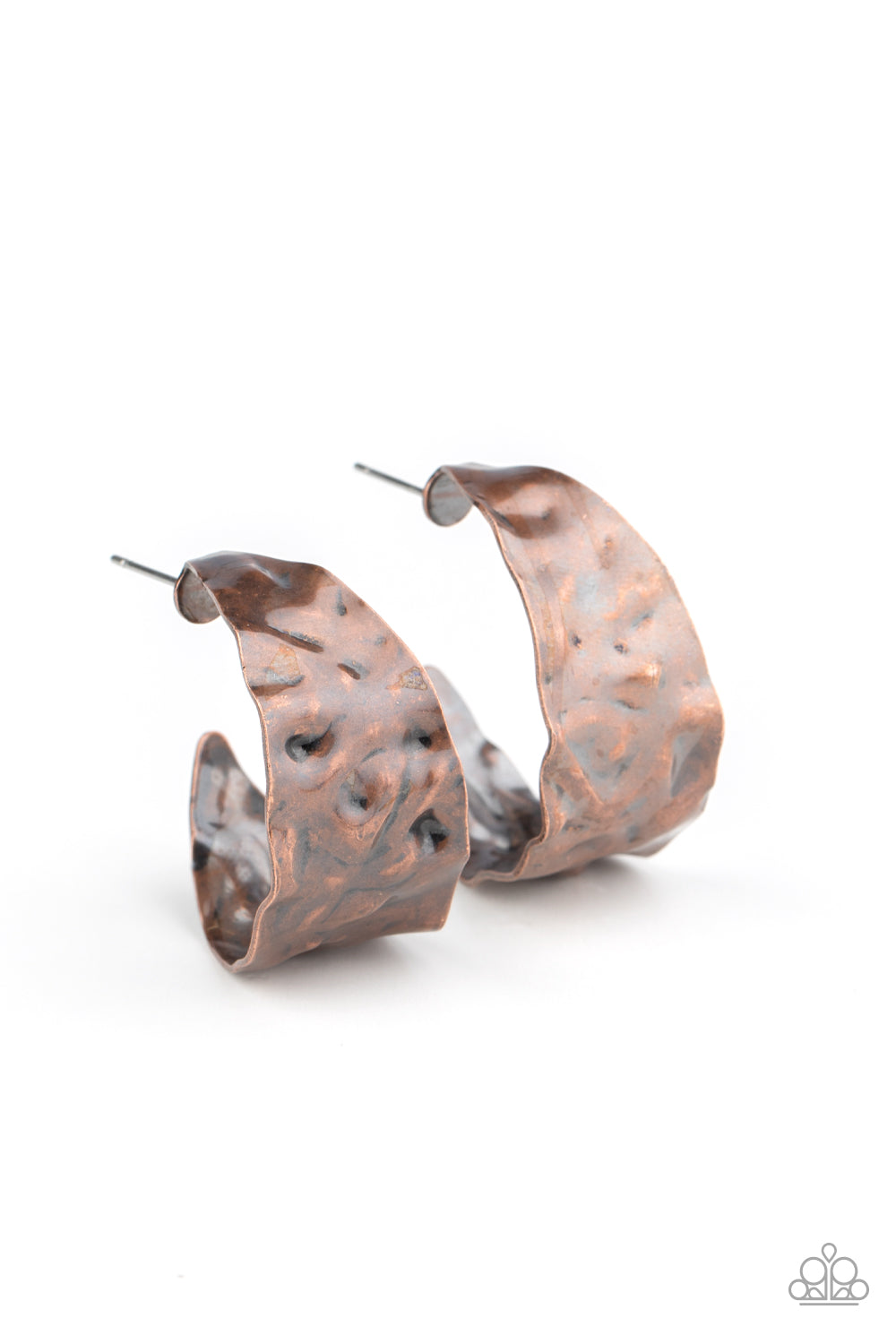 Paparazzi Put Your Best Face Forward - Copper Hoop Earrings 